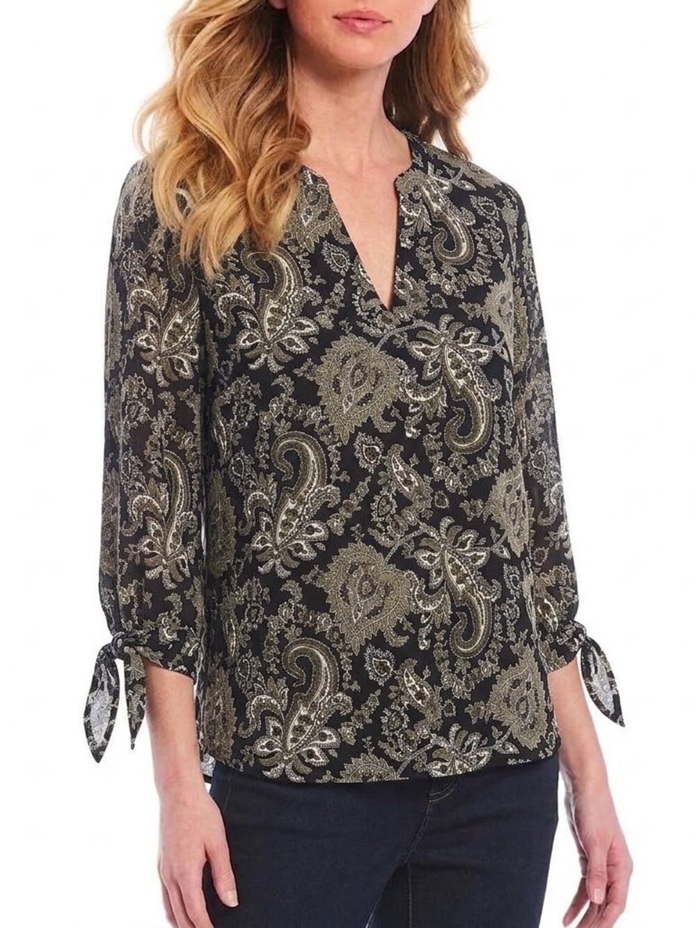 Michael Kors Tie Sleeve Blouse